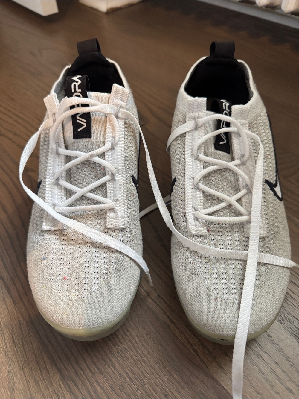 Nike Men’s White and Black VaporMax Sneakers